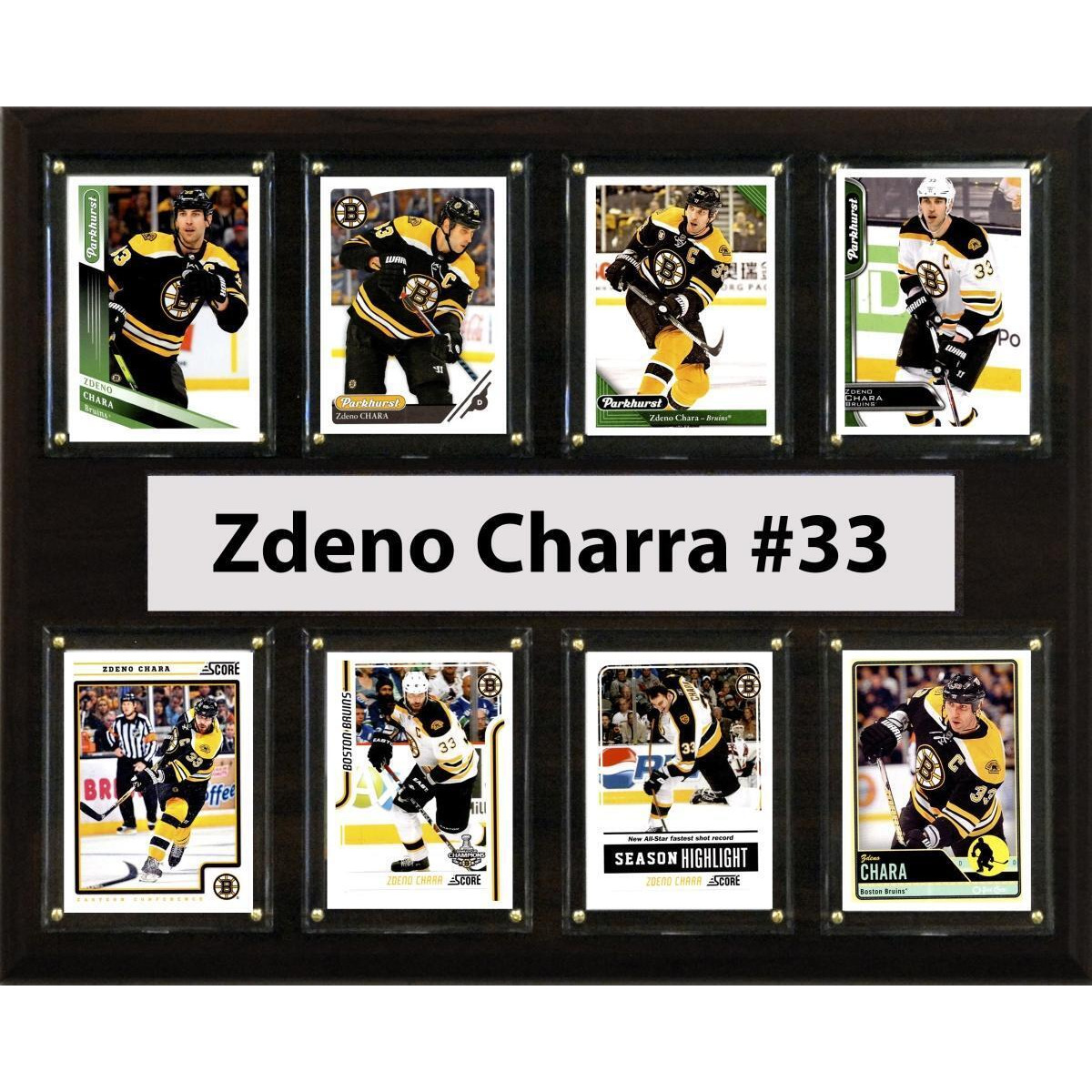C&I Collectables 1215CHARA8C 12 x 15 in. NHL Zdeno Chara Boston Bruins 8 Card Plaque