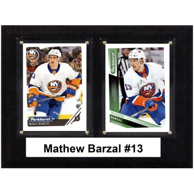 C&I Collectables 68BARZAL 6 x 8 in. NHL Mathew Barzal New York Islanders Two Card Plaque 