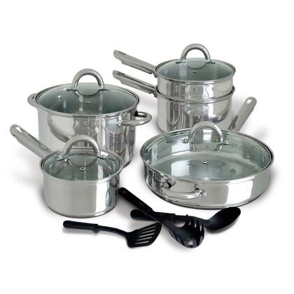 Gibson 64208.12 5 mm Stainless Steel Cookware - 12 Piece 