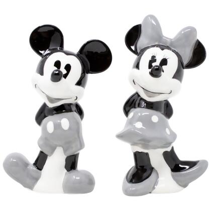 Mickey Mouse 805662 Disney Mickey & Minnie Mouse Grey Salt & Pepper Shakers 