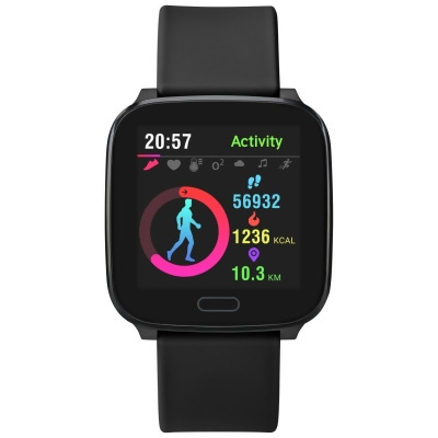 iConnect by Timex Active Smartwatch with Heart Rate Notifications & Activity Tracking 37mm – Black with Black Resin Strap 