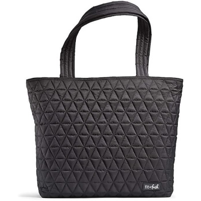 Medport 7447FFP2561 Fit & Fresh Metro Quilted Tote with Lunch Compartment - Black 