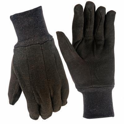 Big Time Products 243786 Mens True Grip Large Brown Cotton Jersey Soft & Flexible Glove Pack of 3 