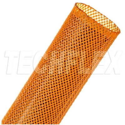 Techflex TFX-PTN150-200OE 1.5 in. Orange Flexopet - General Purpose Expandable Braided Sleeving - 200 ft. 