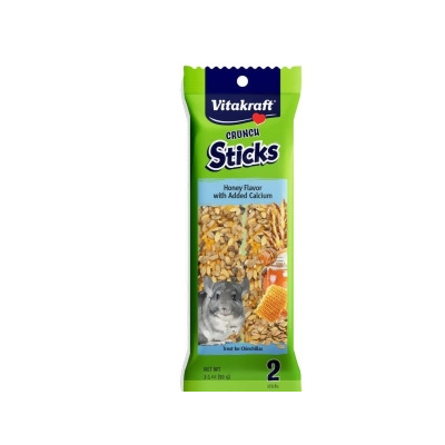 Vitakraft Sun Seed 512036 3.5 oz Honey Flavor with Added Calcium Crunch Sticks for Chinchillas 