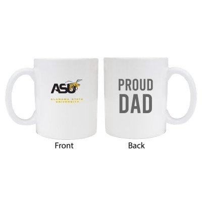 R & R Imports MUG2-C-ALS20 DAD Alabama State University Proud Dad White Ceramic Coffee Mug - Pack of 2 