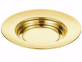 Sudbury Brass 182370 Polished Steel Bread Plate, Brass Tone 
