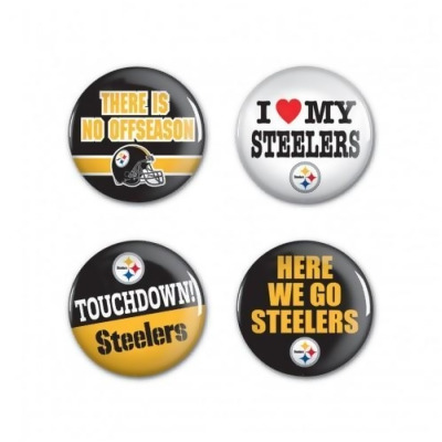 Pittsburgh Steelers Buttons 4 Pack Special Order 