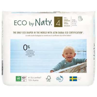 Naty AB 244091 Eco Pull on Pants - Size 4 - 88 Diapers 
