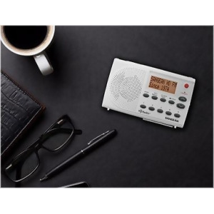 Sangean SG-108 HD AM & FM Stereo Pocket Radio, White & Gray