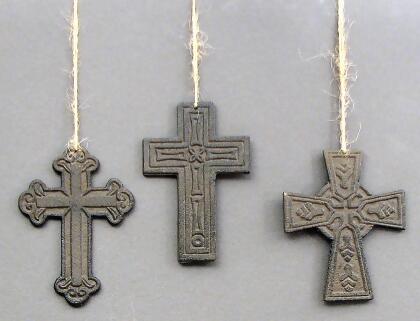 IWGAC 0184-1310 Cast Iron Crosses - Set of 3 