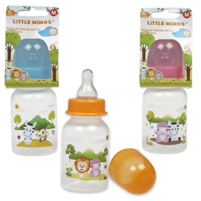 DDI 2349488 4 oz Baby Bottle with Silicone Nipple, Assorted Color - Case of 144 