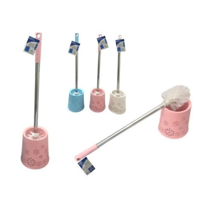 Familymaid 17048 Toilet Brush with Holder - Red, Blue & Cream - Pack of 48 