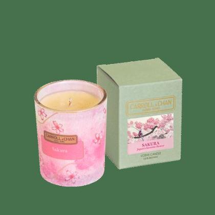 Carroll & Chan 250716 2.3 oz 100 percent Beeswax Votive Candle, Sakura 