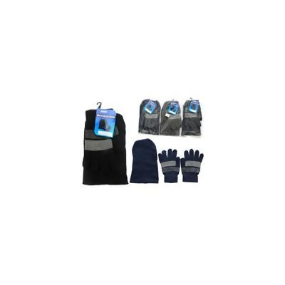 Family Maid 90001 Mens Hat & Gloves Set - 3 Assorted Colors 