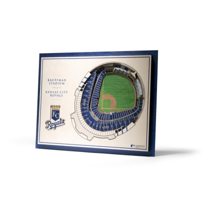 YouTheFan 5028793 MLB Kansas City Royals 5-Layer StadiumViews 3D Wall Art - Kauffman Stadium 