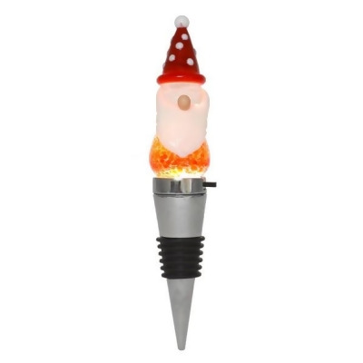LS Arts XM-2027 Santa Gnome Light Up Bottle Stopper - Red 