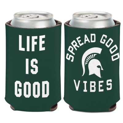 Wincraft 3208595787 NCAA Michigan State Spartans Can Cooler Life is Good Design 