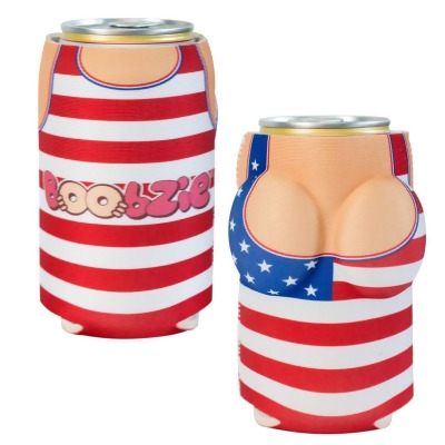 Drinking Games 34028 Drinking Games USA All America Betsy Boobzie Beer Can Cooler 