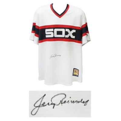 Schwartz Sports Memorabilia REIJRY101 MLB Chicago White Sox Jerry Reinsdorf Signed 1980s Style Throwback Majestic Cooperstown Collection White Jersey 