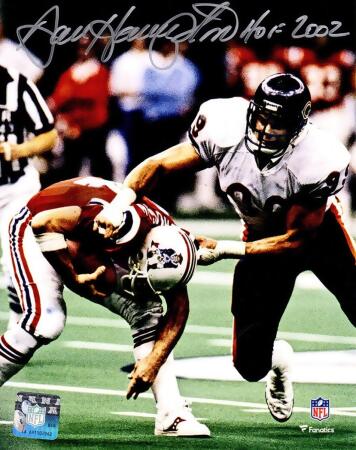Schwartz Sports Memorabilia HAM08P306 8 x 10 in. NFL Chicago Bears Dan Hampton Signed Super Bowl XX Sack Photo with HOF 2002 Inscription 