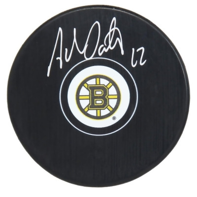 Schwartz Sports Memorabilia OATPUC403 NHL Boston Bruins Adam Oates Signed Logo Hockey Puck 