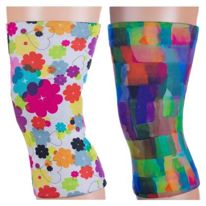 Celeste Stein Celeste-Stein-KSQ-2153-2145 Knee Support Set with Lucky Hearts & Watercolor Tiles Pattern, Multi Color - Queen - Help provide extra support for knees, designed specifically for the contours of a woman's knee. Support the knee while walking, running or doing daily activities. Fun prints make them more fun to be seen. 40% latex,...