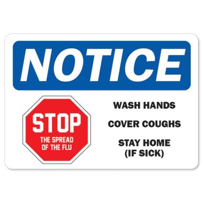 OSHA Notice Sign - Donation Thank You, Plastic Sign