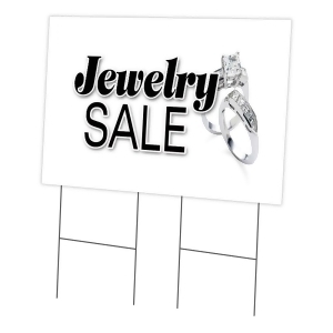 Signmission C-2436-DS-Jewelry Sale 24 x 36 in. Yard Sign & Stake - Jewelry Sale - All