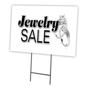 Signmission C-1824-DS-Jewelry Sale 18 x 24 in. Yard Sign & Stake - Jewelry Sale - All