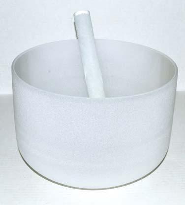AzureGreen FSB8W 8 in. Off White Crystal Singing Bowl 