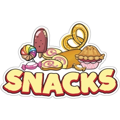 SignMission D-DC-8 Snacks19 8 in. Snacks Decal Concession Stand Food Truck Sticker 