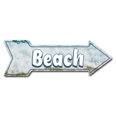 SignMission P-ARROW8-999951 8 x 24 in. Wide Beach 2 Arrow Sign 