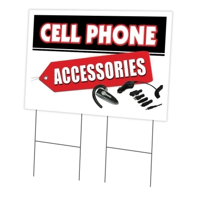 SignMission C-2436 Cell Phone Accessories 24 x 36 in. Cell Phone Accessories Yard Sign & Stake 
