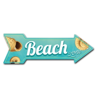SignMission P-ARROW12-999949 12 x 36 in. Wide Beach Zone Arrow Sign 