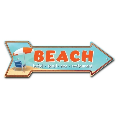 SignMission P-ARROW8-999948 8 x 24 in. Wide Beach Arrow Sign 