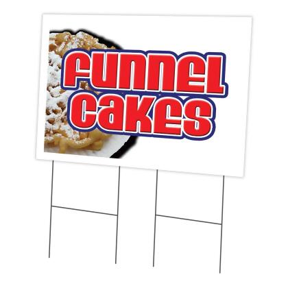 SignMission C-2436 Funnel Cakes 24 x 36 in. Funnel Cakes Yard Sign & Stake