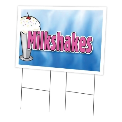 SignMission C-2436-DS-Milkshakes 24 x 36 in. Milkshakes Yard Sign & Stake 
