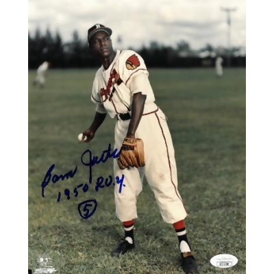 Athlon Sports CTBL-028227 Sam Jethroe Signed Boston Braves MLB 8 x 10 in. Photo No.5 1950 ROY - JSA 