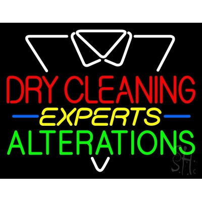 The Sign Store N105-18440-clear Dry Cleaning Experts Clear Backing Neon Sign - Multi Color - 24 in. Tall x 31 in. Wide 