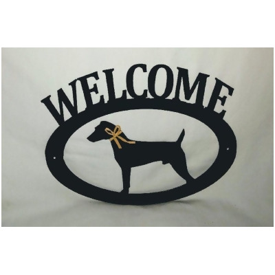 The Lazy Scroll jackwelcome Jack Russell Terrier Metal Welcome Sign 