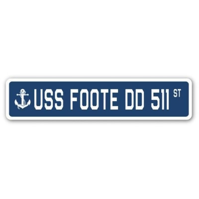 SignMission SSN-Foote Dd 511 4 x 18 in. A-16 Street Sign - USS Foote DD 511 