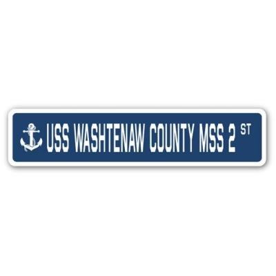SignMission SSN-Washtenaw County Mss 2 4 x 18 in. A-16 Street Sign - USS Washtenaw County MSS 2 