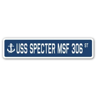 SignMission SSN-Specter Msf 306 4 x 18 in. A-16 Street Sign - USS Specter MSF 306 