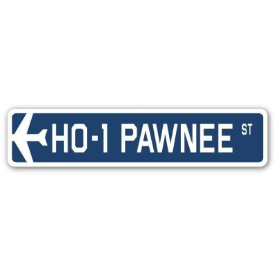 SignMission SSA-HO-1 Pawnee 4 x 18 in. Air Force Aircraft Military Street Sign - HO-1 Pawnee 