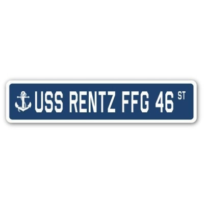 SignMission SSN-Rentz Ffg 46 4 x 18 in. A-16 Street Sign - USS Rentz FFG 46 