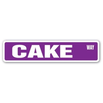 SignMission SS-Cake 4 x 18 in. Cake Street Sign - Layers Sweets Chocolate Vanilla Mocha 