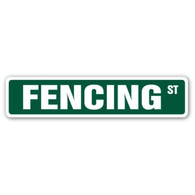 SignMission SS-FENCING 4 x 18 in. Fencing Street Sign - Foil Gloves Masks Sport Lames 