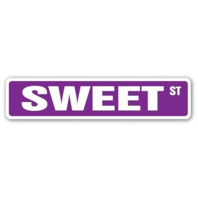 SignMission SS-Sweet 4 x 18 in. Sweet Street Sign - Candy Pastry Cookies Cakes Desserts 