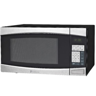 Perfect Aire 6016853 1.4 Cu. ft. Microwave Oven, Black & Sliver 